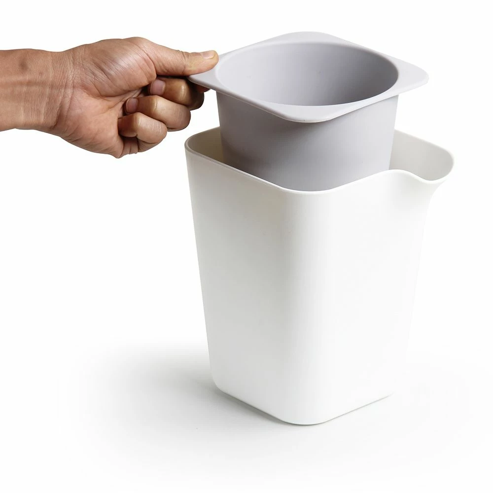 Selbstbewässernder Blumentopf Viereckig, Weiß 4 Selbstbewässernder Blumentopf Viereckig, Weiß – Bild 2