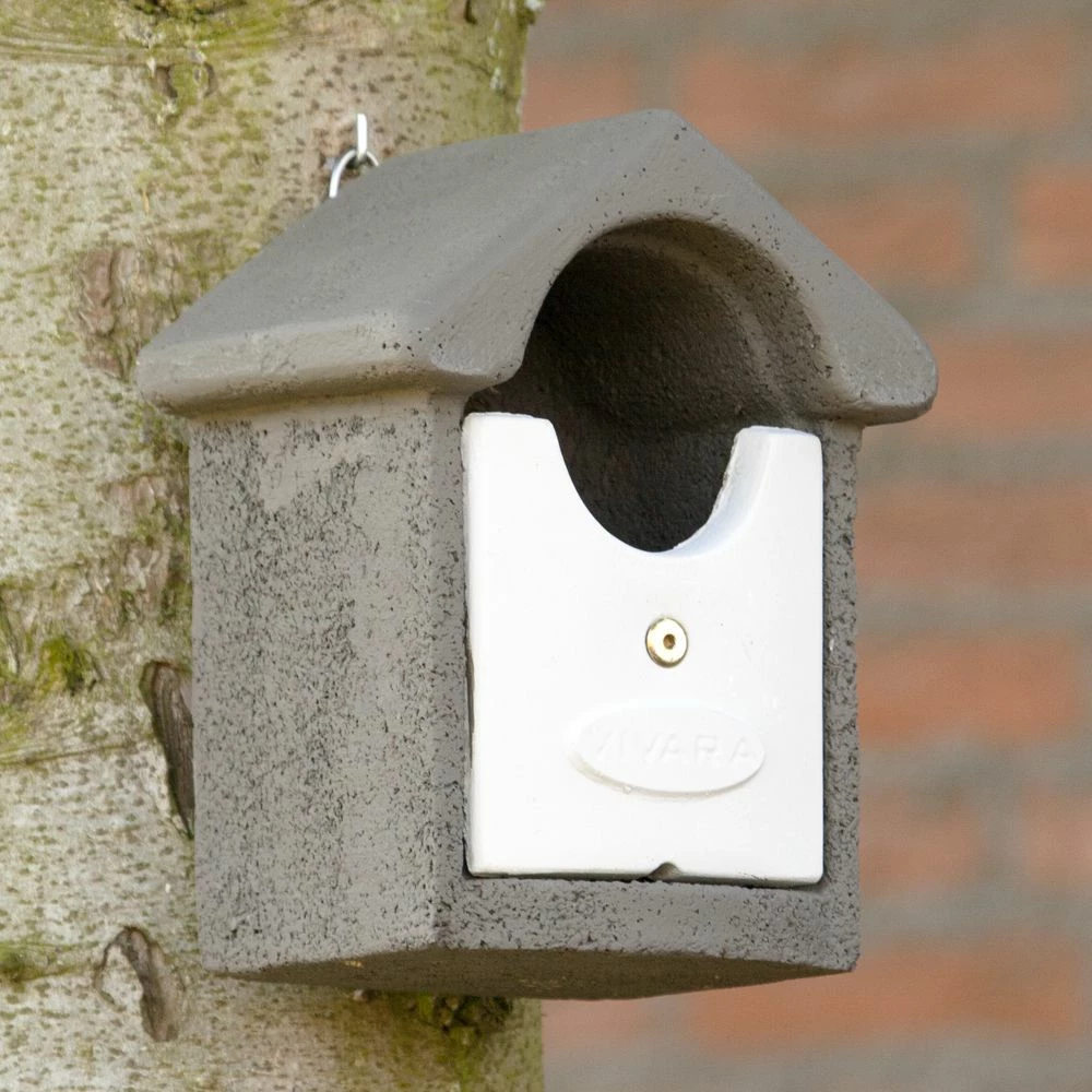 Nistkasten „Barcelona“ WoodStone Halbhöhlenbrüter Grau 4 Nistkasten „Barcelona“ WoodStone Halbhöhlenbrüter Grau – Bild 2